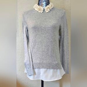 Ted Baker London. “Nansea" embellished flower Collar Sweater. Size 1 (6/8)